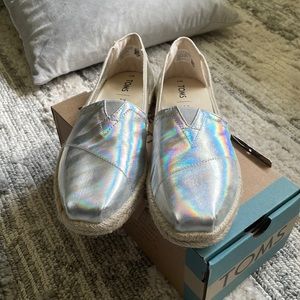 Toms Clear Translucent Iridescent Size 7 Shoes